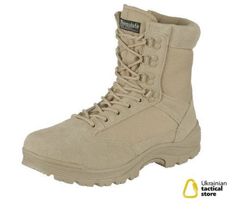 Тактические мужские ботинки MIL TEC TACTICAL BOOT ZIPPER YKK Khaki