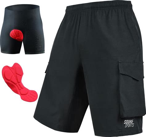 amazoncom souke sports mens mountain bike shorts  padded mtb