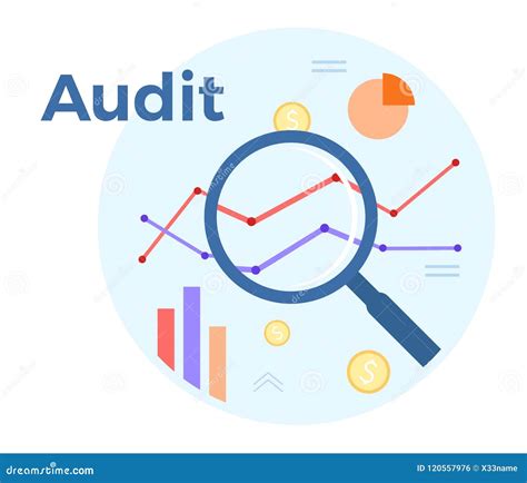 Audit Analysis Vector Flat Illustration. Concept of Accounting, Analysis, Audit, Financial ...