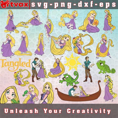 Tangled SVG Bundle Let Your Creativity Shine With Rapunzel And Flynn