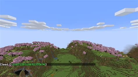 Amazing cherry blossom valley spawn seed : r/minecraftseeds