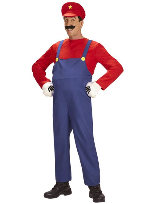 Adult Size Mario Style Super Plumber Costume