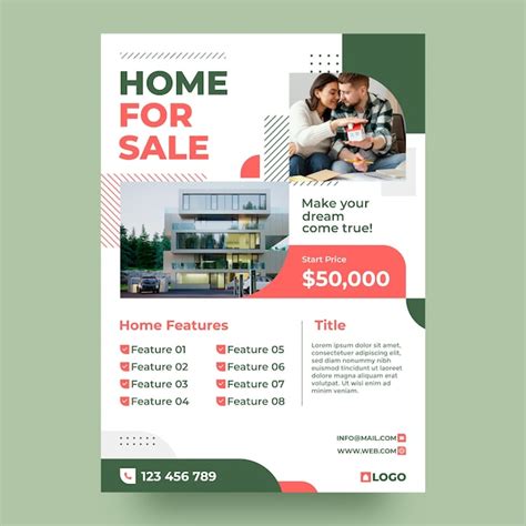 Free Vector Flat Design Real Estate Poster Template