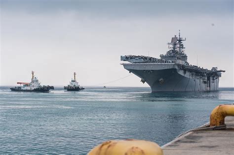 Uss Bonhomme Richard Shoves Off For Deployment With Amphibious Ready