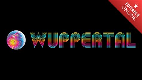 Wuppertal | Disco Style | Text Effect Generator