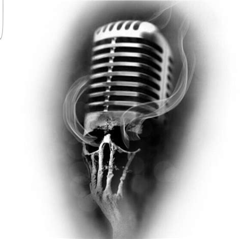 Microphone Skull Tattoo Dise Os De Tatuaje De M Sica Dise O De