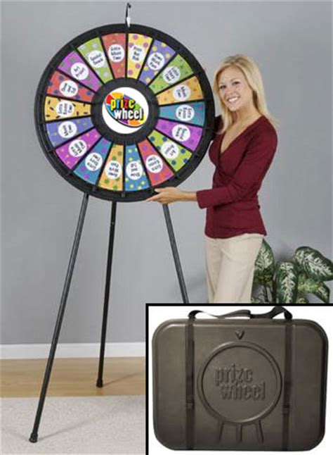 Floor Table Black Clicker Prize Wheel Slot Travel Case Floor