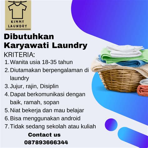 Lowongan Kerja Karyawan Cuci Setrika Di Kimmy Laundry Lokerjogja Id