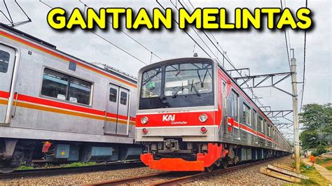 KRL TM 6000 TUNGGU JR 205 MELINTAS YouTube