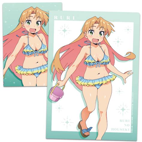 Fujii Shingo Tanigawa Ruri Ruri No Houseki Official Art 1girl Bikini Blonde Hair Blue