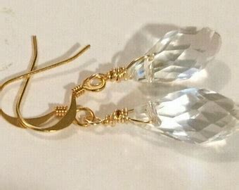 Clear Crystal Quartz Earrings Etsy