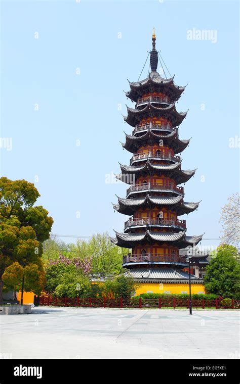 Longhua Pagoda 247 Ad Shanghai China Stock Photo Alamy