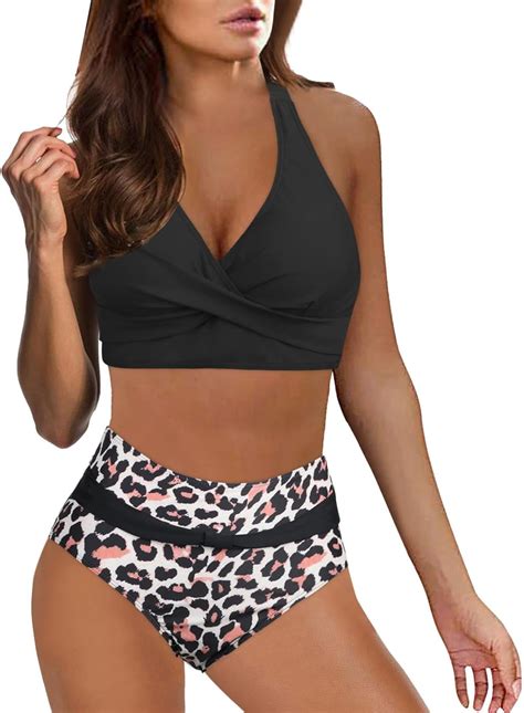 Bikini Sets For Women Swim Top With Built In Bra Two Piece Swimsuit