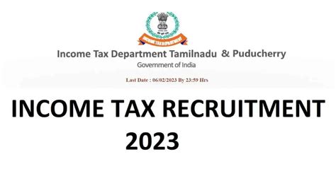 Income Tax Recruitment Apply For Income Tax Inspector Tax