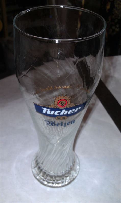 Tucher Weizen 0 3l Tall Beer Collectors Glass Rare Pint Glass With Mark New Ebay