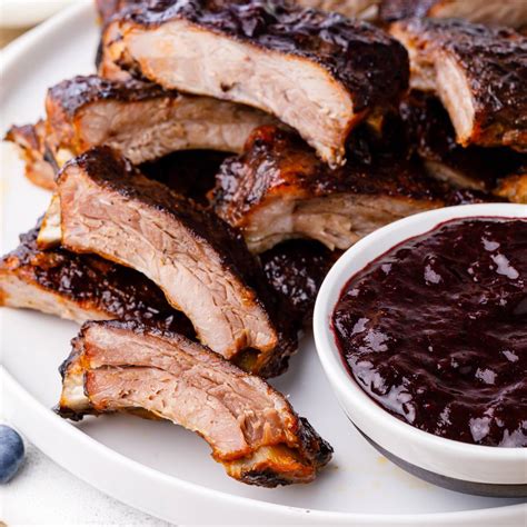 Sticky Blueberry Keto Bbq Ribs Oven Baked Recipe Keto Pots