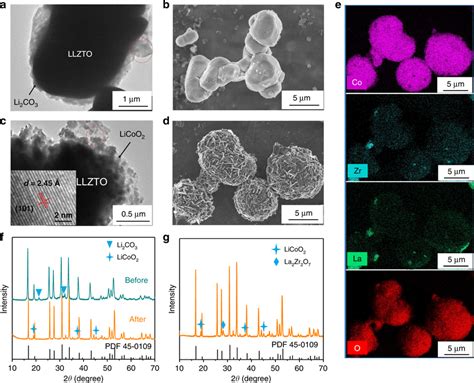 Characterization Of Llzto Li Co And Llzto Lco A B Tem Image And Sem