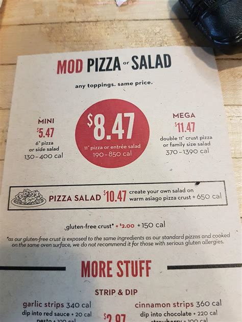 Mod Pizza Menu Prices 2024 Willi Corinne