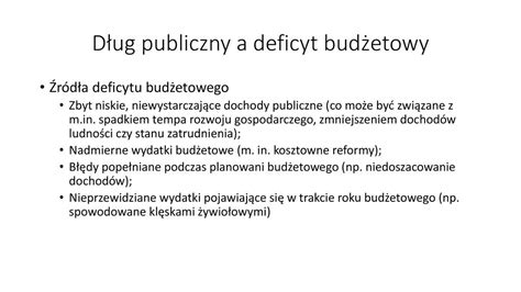 D Ug Publiczny I Deficyt Bud Etowy Pa Stwa Ppt Pobierz