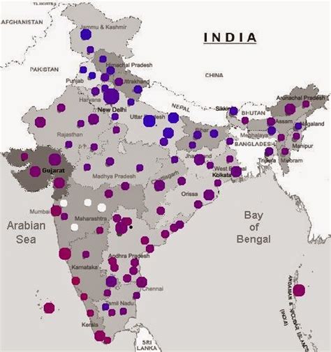 India Temperature Map