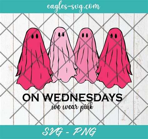 Ghosts On Wednesdays We Wear Pink Svg Mean Girl Svg Funny Halloween