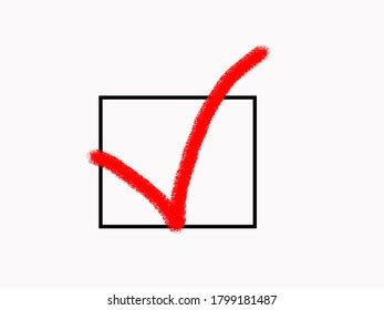 Red Check Mark Black Square Choice Stock Illustration 1799181487 | Shutterstock