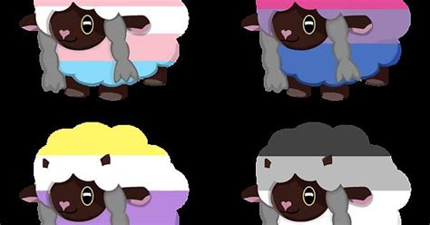 I Painted Wooloo A While Ago Updated With Pride Colours Here Is A Free Emote Sheet Feel Free