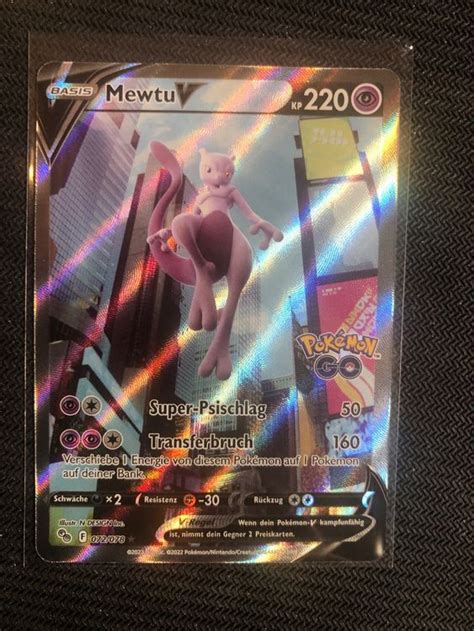 Pokemon Go Mewtu V Alt Art Kaufen Auf Ricardo