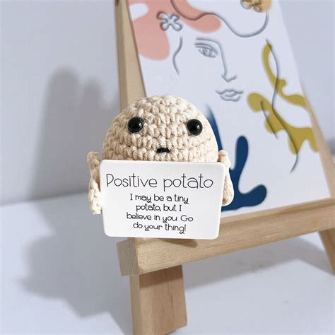 Funny Positive Potato Knitted Inspired Toy Tiny Doll Christmas Decor