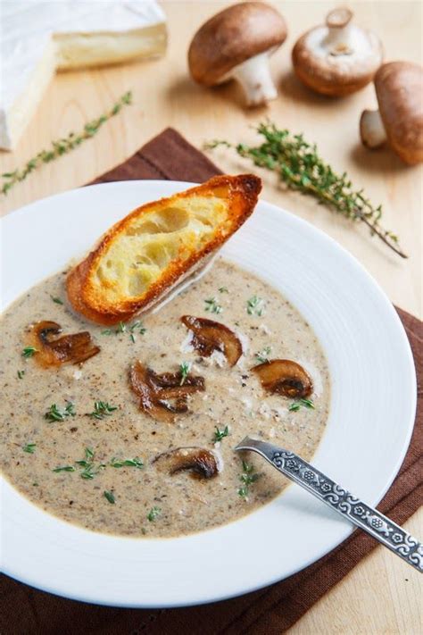 Creamy Roasted Mushroom And Brie Soup Recipe