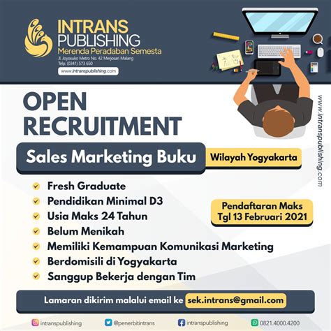 Open Recruitment Sales Marketing Intrans Publishing Intrans Publishing