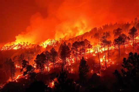 Foto De Un Incendio Forestal En California Estados Unidos Por La