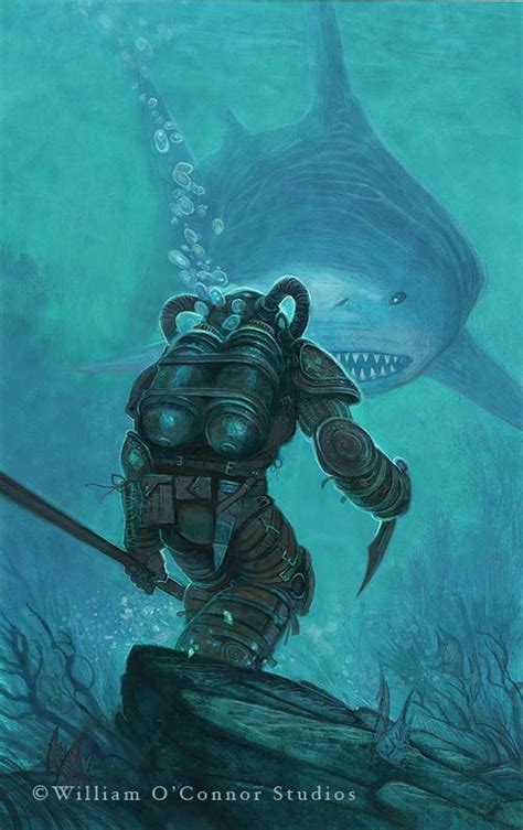 William O Connor Studios 20 000 Leagues Under The Sea Diver Art