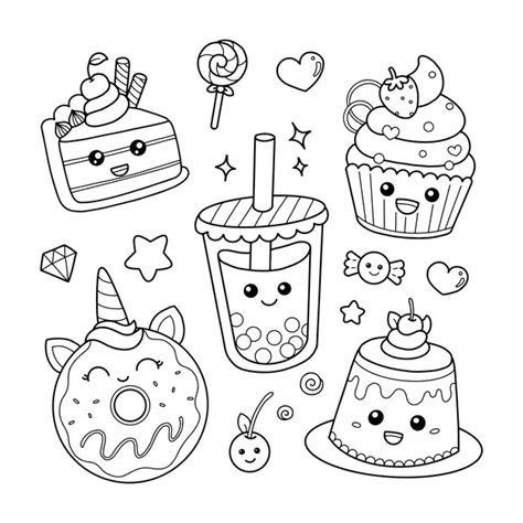 50 Comida Kawaii Para Colorear Para Imprimir