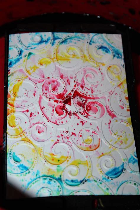 Cape Cod Scrapper: Color Burst Spin Art card