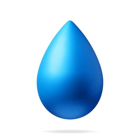 3d symbol für blauen wassertropfen Premium Vektor