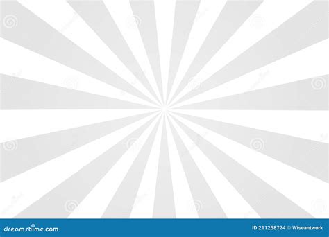 Gray Background With White Sun Ray Pattern Of Starburst Abstract