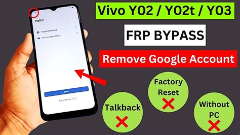 Vivo Y02 YO2T Y03 Frp Bypass Without PC 2024 All Vivo Google Account