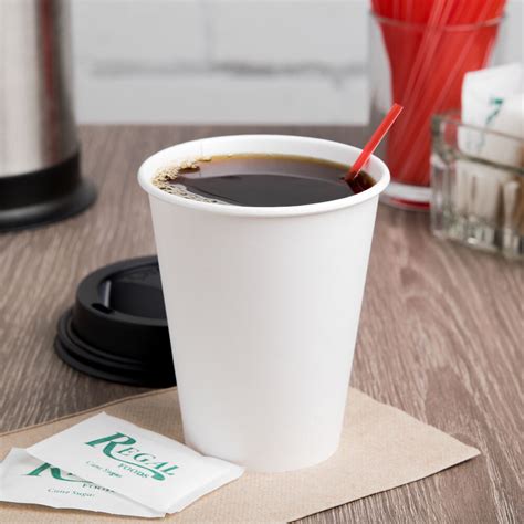 Dart Solo 378W 2050 8 Oz White Single Sided Poly Paper Hot Cup 1000 Case