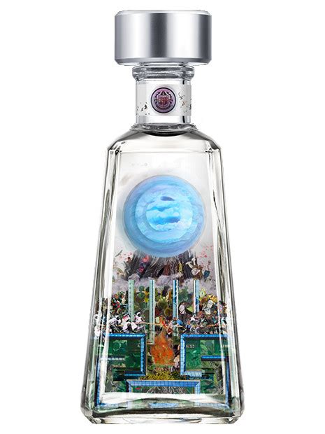 Tequila 1800 Essential Blanco Ediicon Dustin Yellin 750 Ml