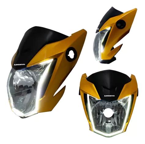 Frente Farol Completo Drl Luz Led Cg Titan A