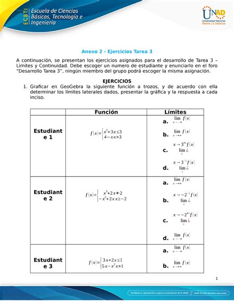 Anexo 2 Ejercicios Tarea 3 Anexo 2 Ejercicios Tarea 3 A