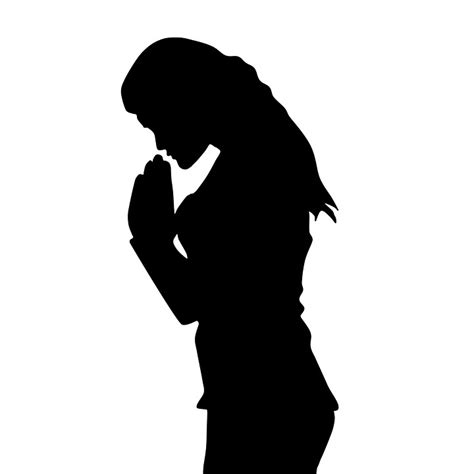 Silhouette Woman Praying At Getdrawings Free Download