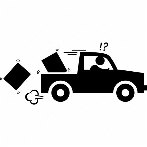 Careless Dangerous Driver Driving Falling Object Reckless Icon