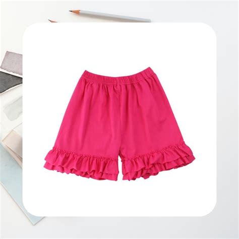 Girls Ruffle Shorts Etsy