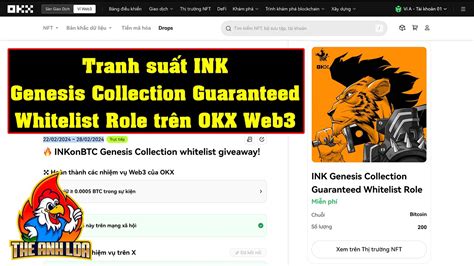 Airdrop Tranh Su T Ink Genesis Collection Guaranteed Whitelist Role