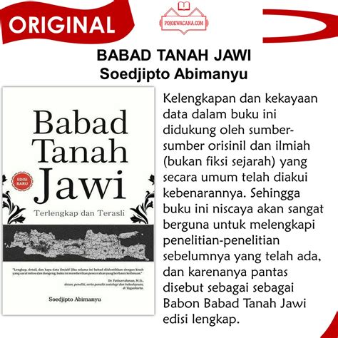 Jual Original Babad Tanah Jawi Terlengkap Dan Terasli Soedjipto