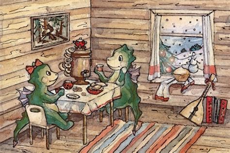 Иллюстрация чаепитие в стиле персонажи | Illustrators.ru