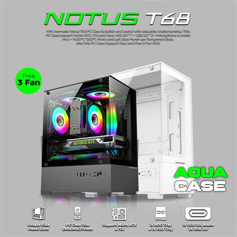 Jual Pc Case Itx M Atx Nyk Nemesis Notus T Shopee Indonesia