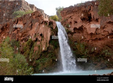 Havasu Falls Hiking Grand Canyon And Havasupai Reservation Near The